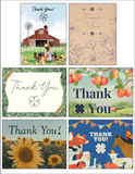 Thank You Cards - Rustic Variety Pack - Bundle of 12